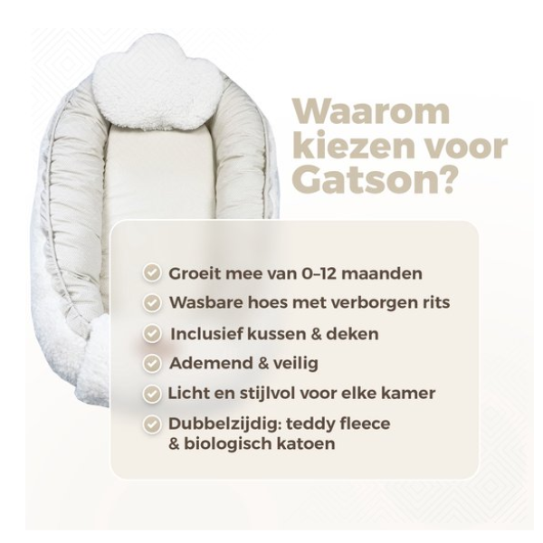 Gatson Dubbelzijdig Babynestje features