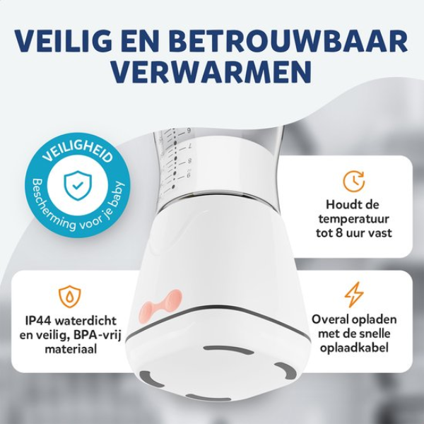 SleepyKids Flessenwarmer Deluxe veiligheid