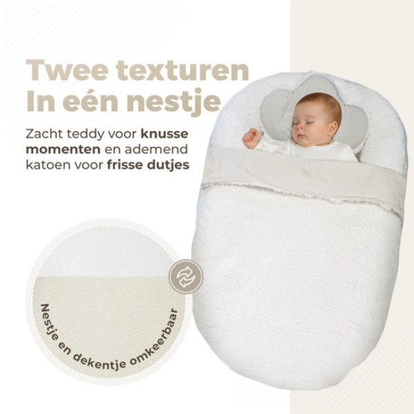 Gatson Dubbelzijdig Babynestje 2 texturen