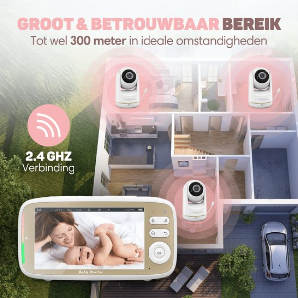 Vulpes Goods Babycare Babyfoon groot bereik