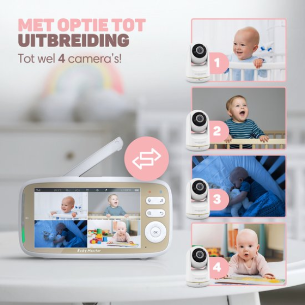 Vulpes Goods Babycare Babyfoon uitbreidbare camera's