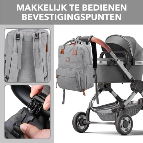 Brisby slijtvaste Luiertas compatibel met kinderwagen