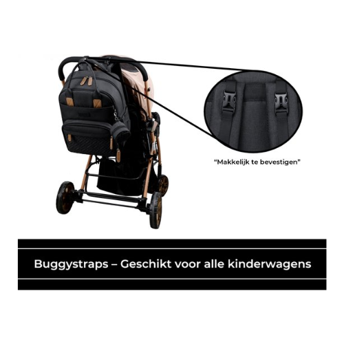 Zedar Luiertas Rugzak compatibel aan kinderwagen