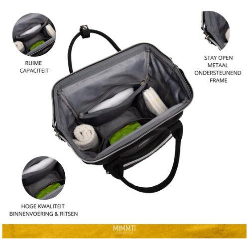 MIMMTI Luiertas Rugzak inhoud