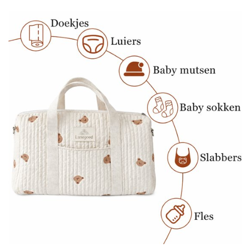 Luxegoed Luiertas Schoudertas opberg mogelijkheden