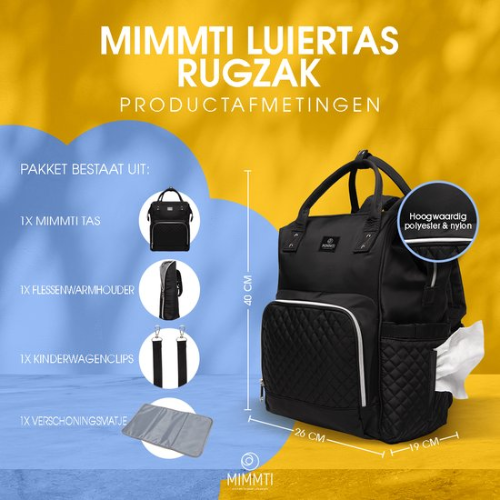 MIMMTI Luiertas Rugzak kenmerken